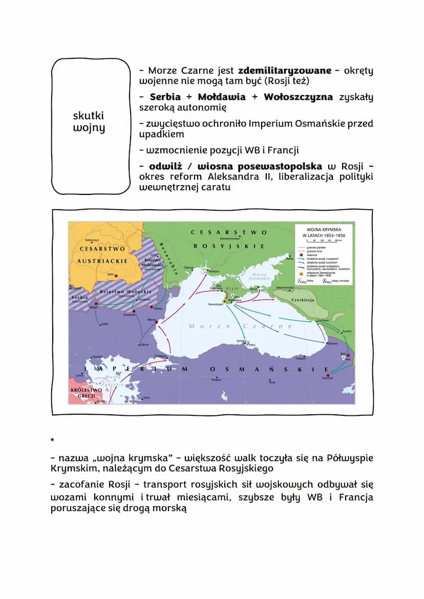 1. Od wojny krymskiej do zjednoczenia Włoch
Wojna krymska - Rosja vs Turcja (1853-1856):
- Rosja w II połowie 18 wieku interesowała się Bałk