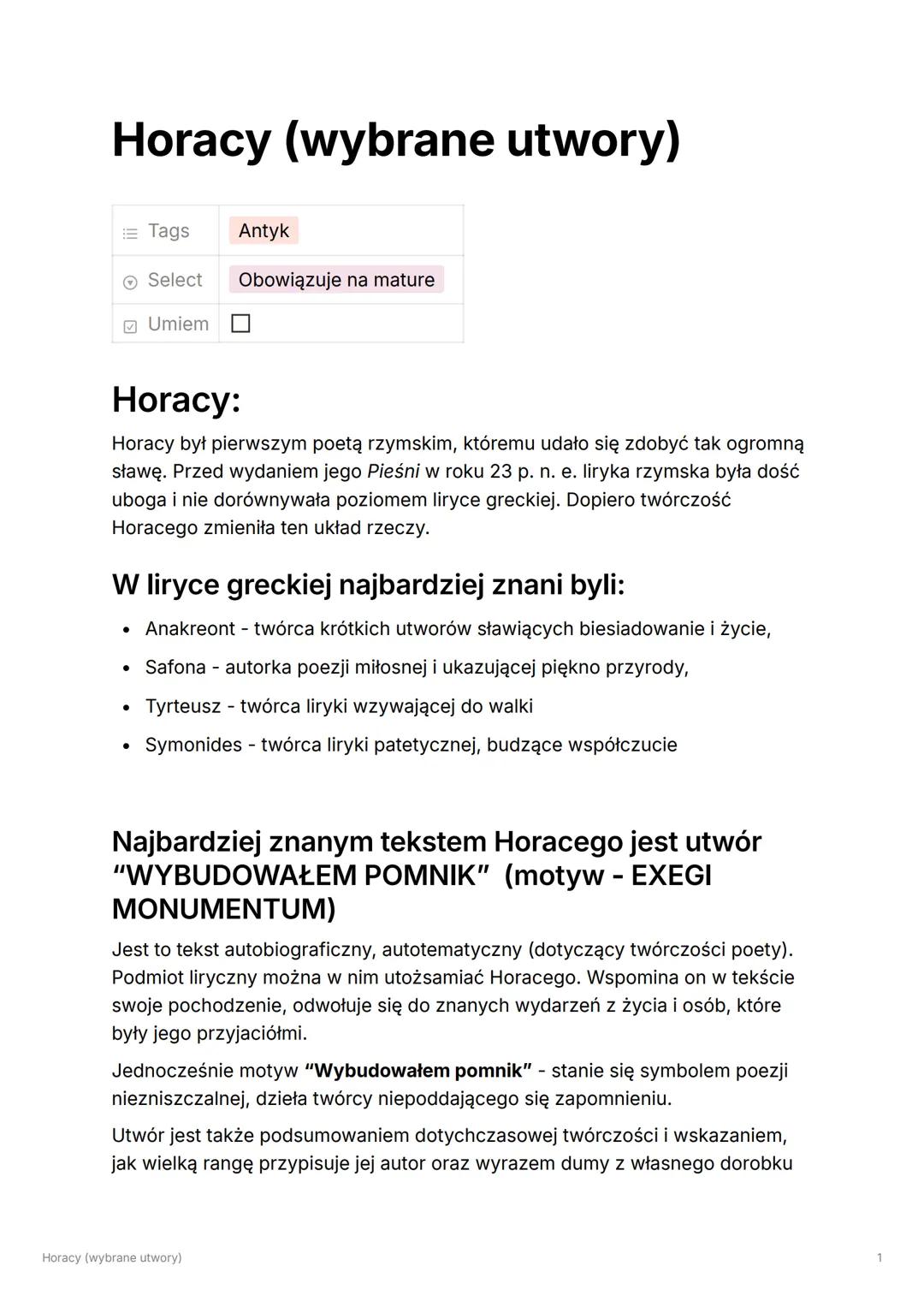 Twórczość Horacego