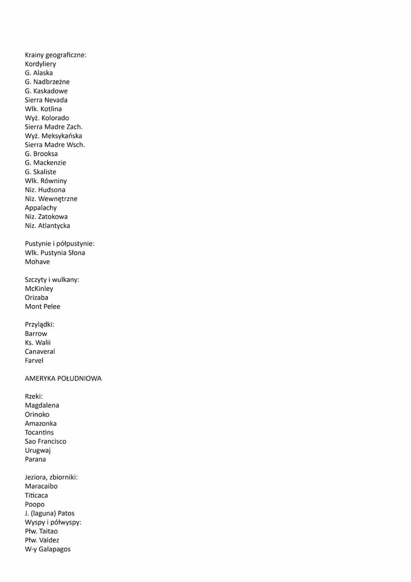 Azja
krainy geograficzne
Niz. Zachodniosyberyjska
Wyż. Środkowosyberyjska
G. Wierchojańskie
G. Czerskiego
G. Czukockie
G. Stanowe
G. Jabłono