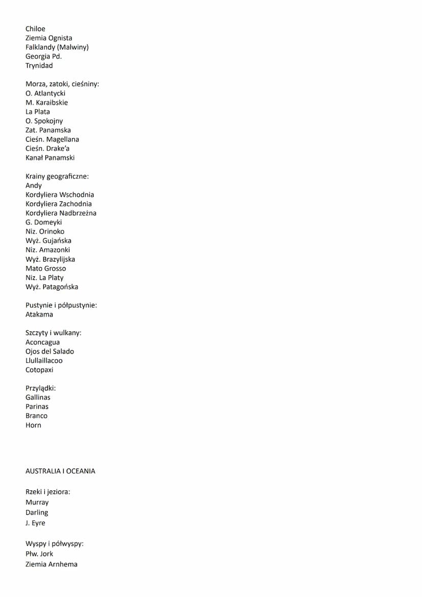 Azja
krainy geograficzne
Niz. Zachodniosyberyjska
Wyż. Środkowosyberyjska
G. Wierchojańskie
G. Czerskiego
G. Czukockie
G. Stanowe
G. Jabłono
