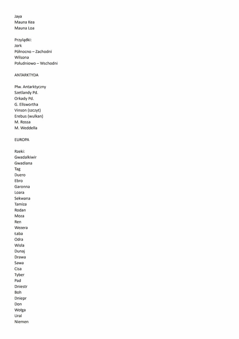 Azja
krainy geograficzne
Niz. Zachodniosyberyjska
Wyż. Środkowosyberyjska
G. Wierchojańskie
G. Czerskiego
G. Czukockie
G. Stanowe
G. Jabłono