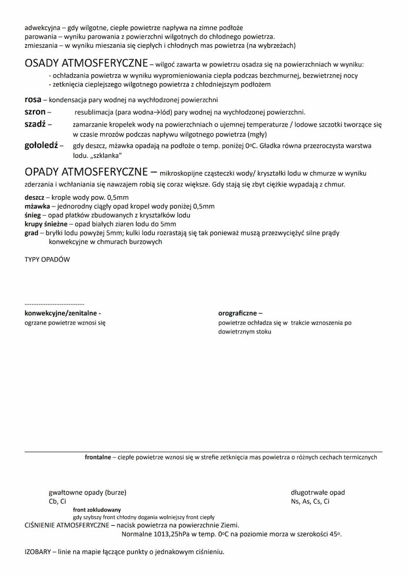 Obieg ciepła
Źródłem ciepła otrzymanego przez Ziemię jest Słońce. Dociera do nas promieniowanie bezpośrednie
(niezatrzymywane przez atmosfer