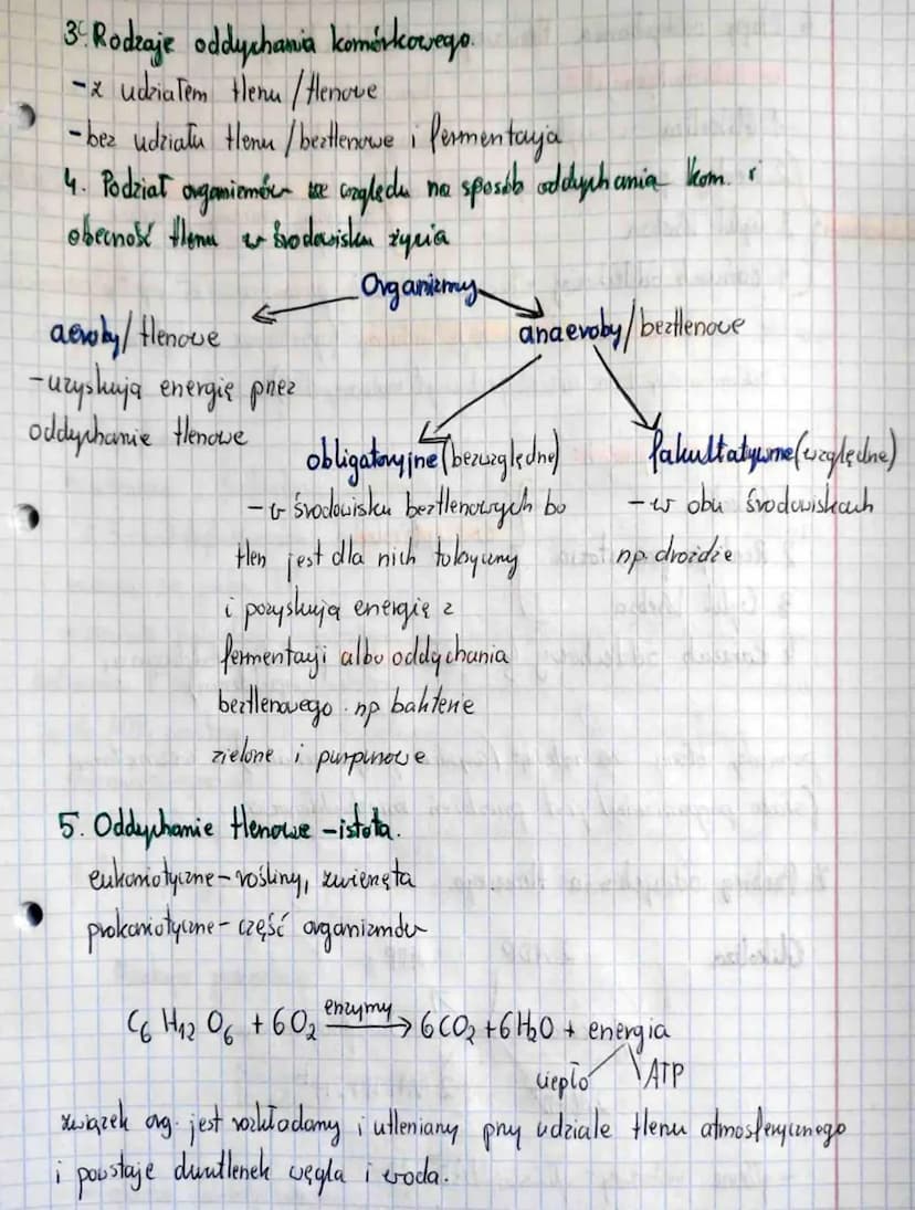 muszą
ulec
hycholizie
T. Oddychanie komórkowe. Oddychanie
tlenowe.
1 Oddychanie kom - podstawowy proves destomcający kom enerque- Polega
na 