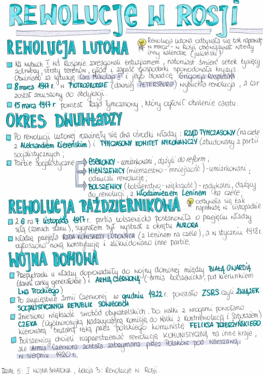 # REWOLUCJE W ROSJI

# REWOLUCJA LUTOHA

N marcu - Rosji otsomiazywał wtedy
inny kalendar (juliański

Na wybuch I w$ Rosjanie zareagowali en