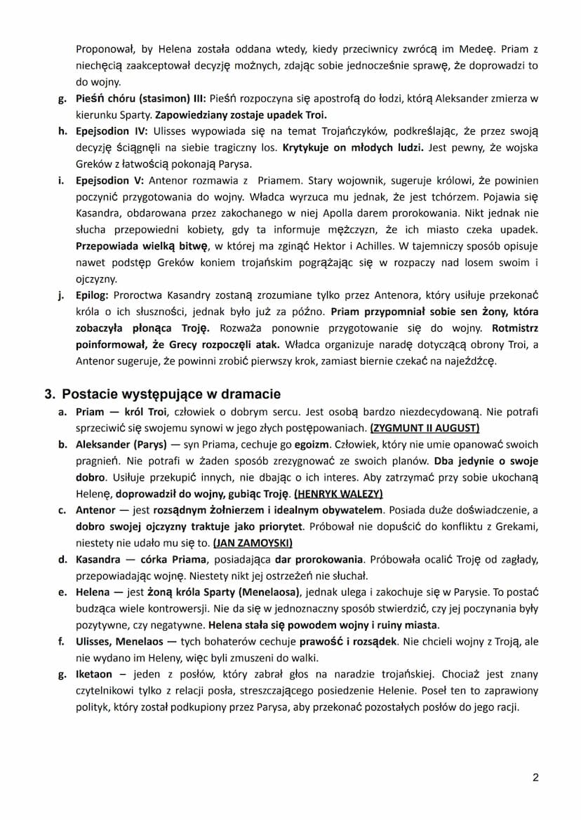 LEKTURA - "Odprawa posłów greckich" - Jan Kochanowski...
1. Mit o Parysie i Helenie - streszczenie..
2. Streszczenie/Plan wydarzeń..
3. Post