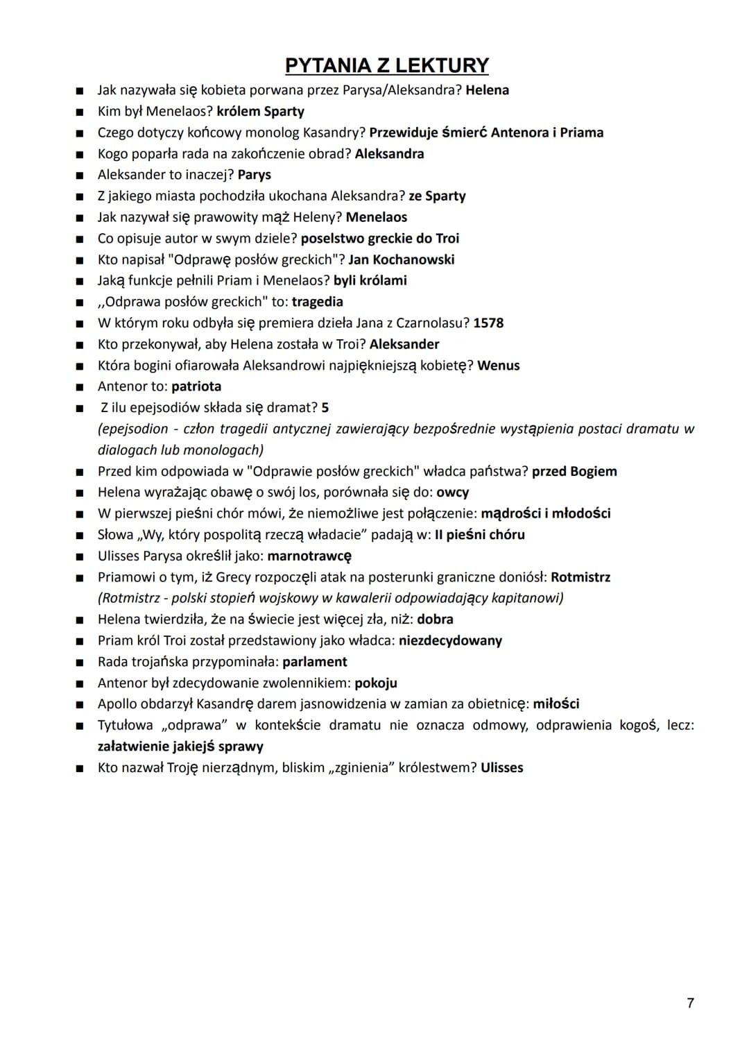 LEKTURA - "Odprawa posłów greckich" - Jan Kochanowski...
1. Mit o Parysie i Helenie - streszczenie..
2. Streszczenie/Plan wydarzeń..
3. Post