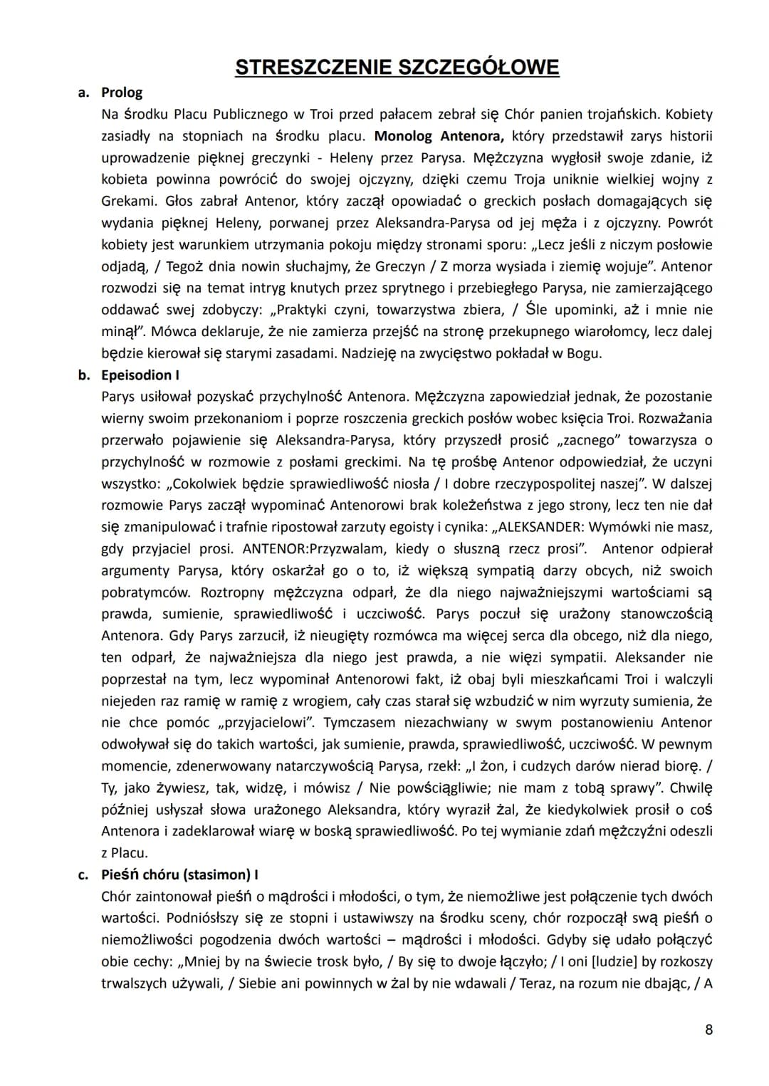 LEKTURA - "Odprawa posłów greckich" - Jan Kochanowski...
1. Mit o Parysie i Helenie - streszczenie..
2. Streszczenie/Plan wydarzeń..
3. Post