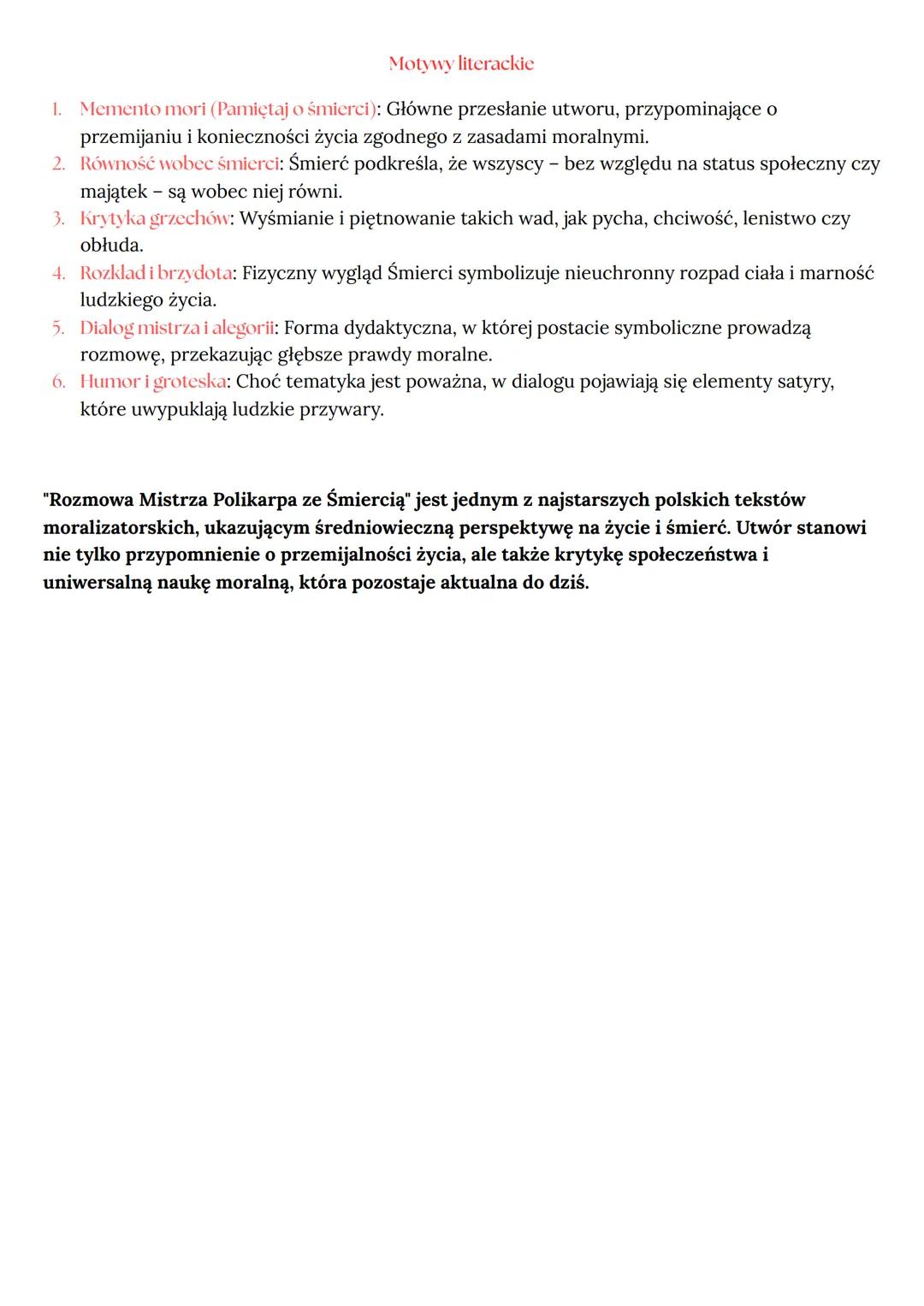 # ROZMALA
# POLKARPLAZE
# SMERCLA

Informacje ogólne

*   Rodzaj literacki: Epika (ze względu na dialog narracyjny, choć z elementami liryki