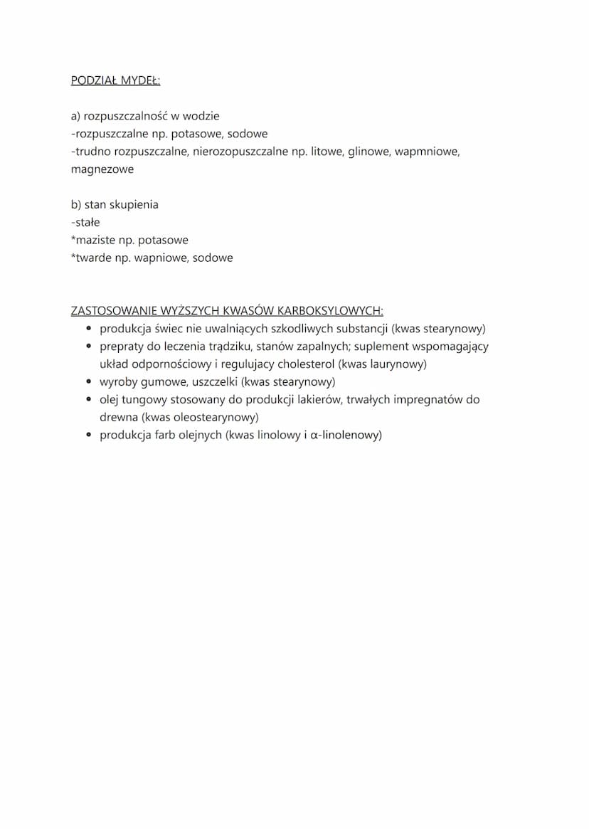 Bez tytułu
WYŻSZE KWASY KARBOKSYLOWE
KWASY KARBOKSYLOWE = niższe kwasy karboksylowe (kwas metanowy, etanowy)
+ wyższe kwasy karboksylowe (kw