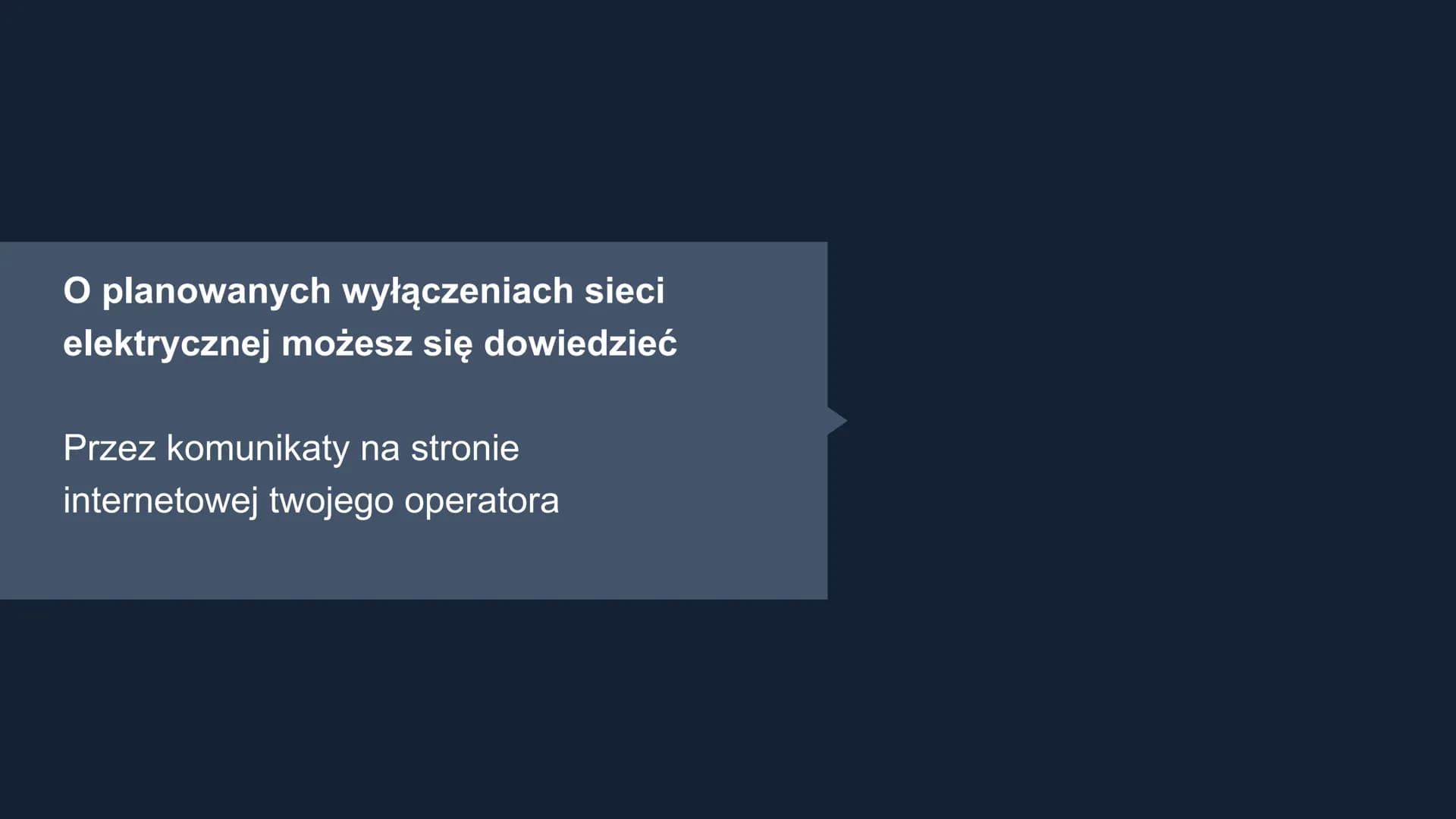 O
99
000000000
========
Braki dostaw
energii elektrycznej
000
늑
유
200
시 O Powody braku dostępu do enerii elektrycznej
Nieumyśle przeciążenie