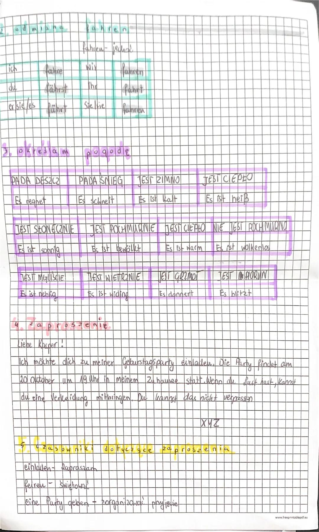 1
do
was mine ett
fo
ans Meer - nad More
ans den Bodensee- had Jesioro Bodemkie
an die Ostsee
nad Bałtykiem
an die NordSee - nad Morze Półno