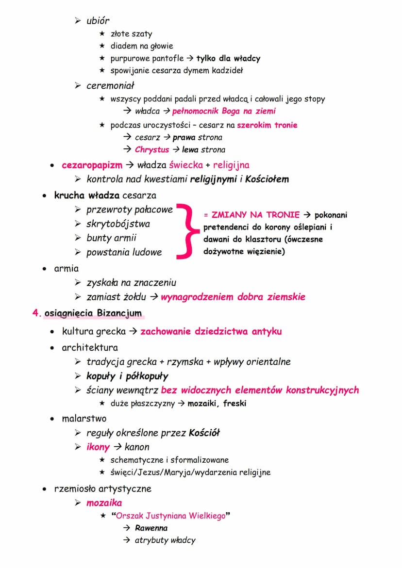 CESARSTWO BIZANTYJSKIE
1. Bizancjum - nowy Rzym
początki średniowiecza
●
Konstantynopol → wcześniej Bizancjum
„drugi Rzym"
• zanikanie świad