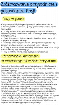 Know Zróżnicowanie przyrodnicze i gospodarcze Rosji  thumbnail