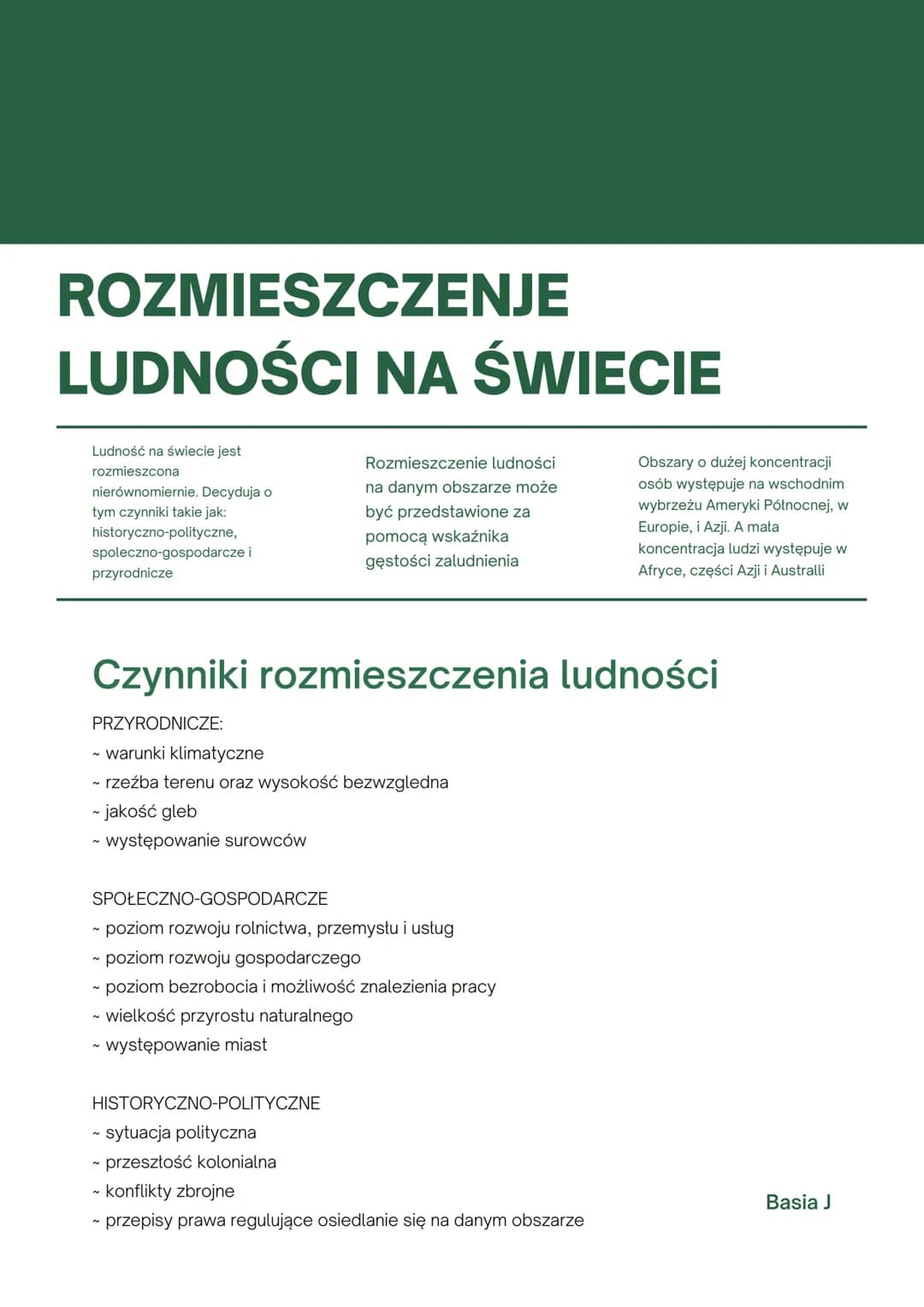 ROZMIESZCZENJE
LUDNOŚCI NA ŚWIECIE
Ludność na świecie jest
rozmieszcona
nierównomiernie. Decyduja o
tym czynniki takie jak:
historyczno-poli