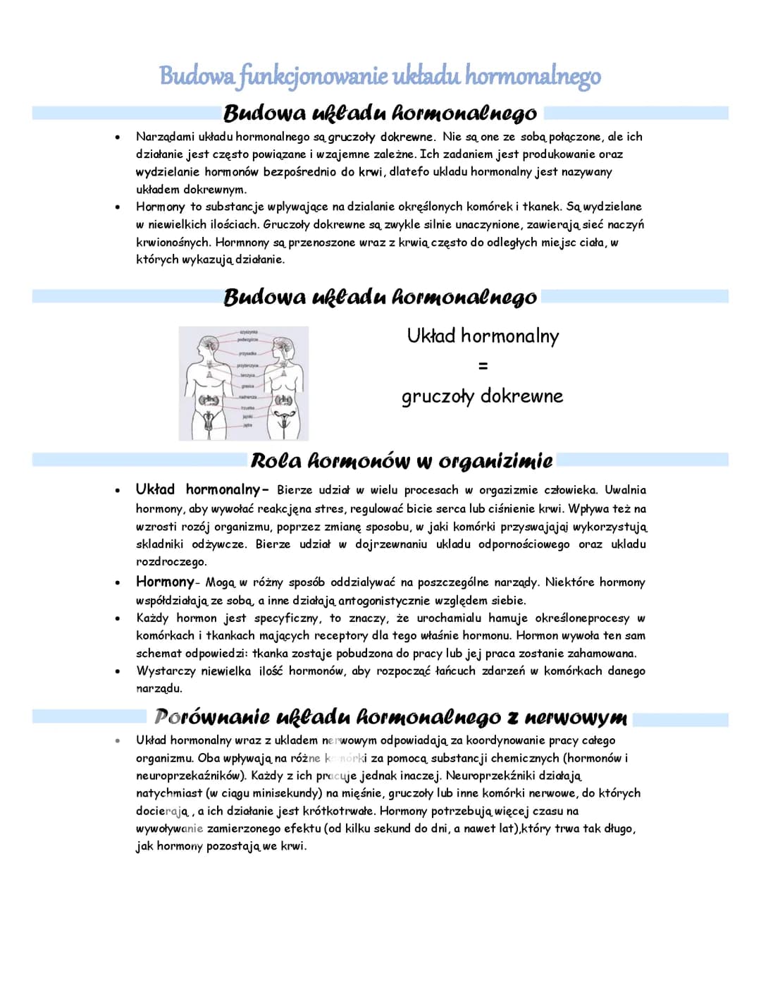 układ hormonalny 