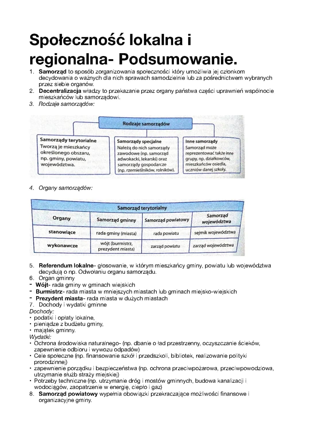 Społeczność lokalna i regionalna 