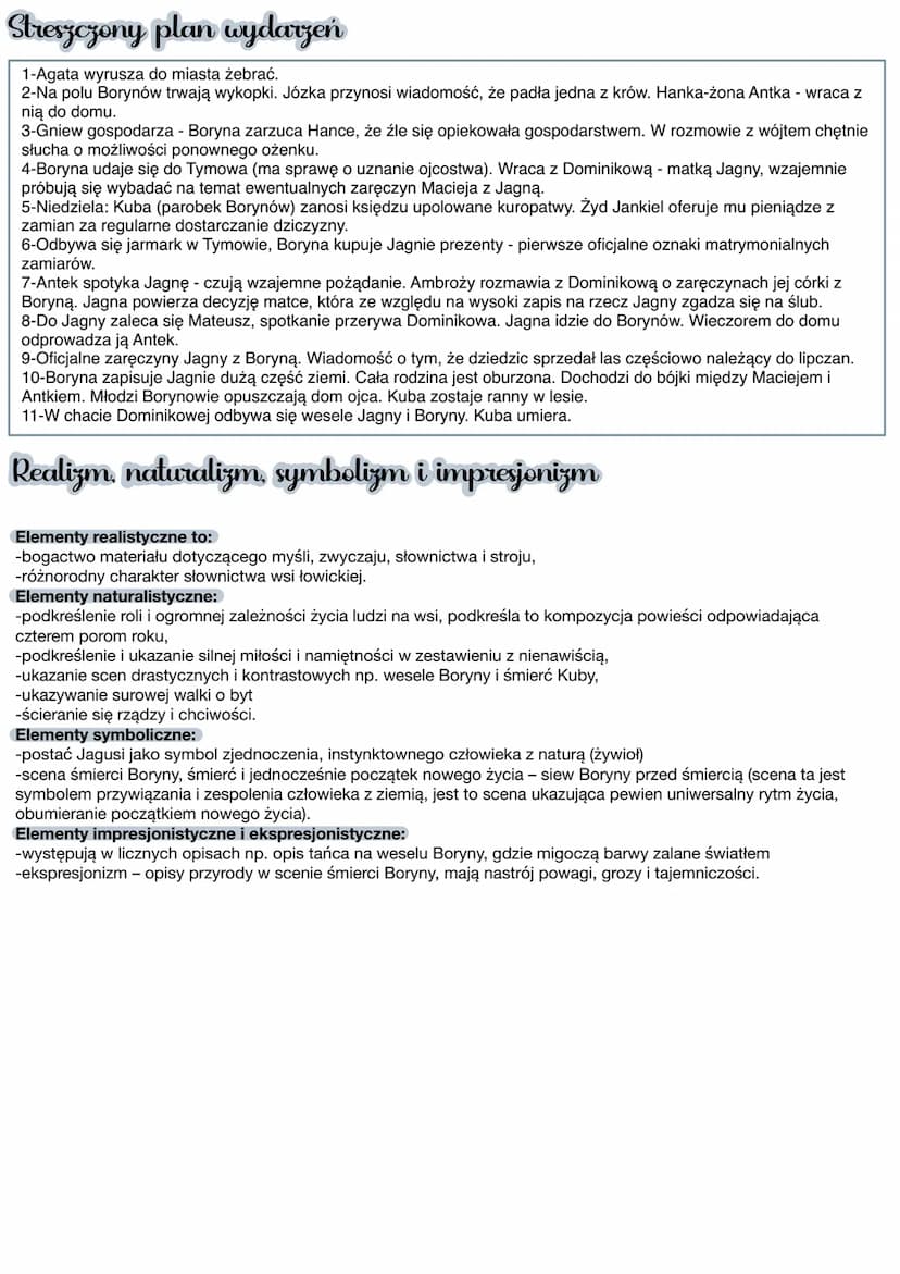 Chłopi
Władysław Stanisław Reymont
Bohaterzy
Maciej Boryna - „pierwszy we wsi gospodarz", zamożny wdowiec, człowiek uczciwy, pracowity, stan