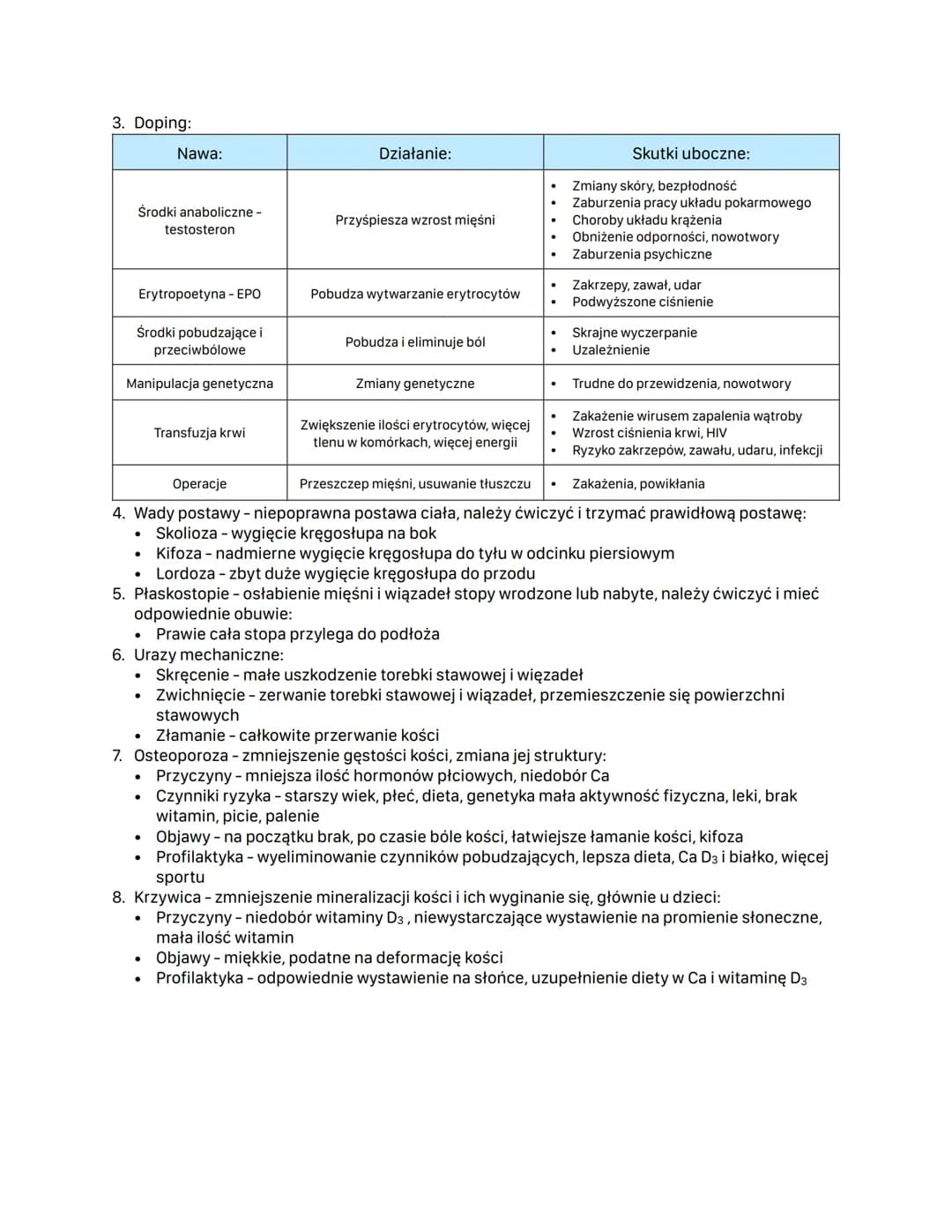 Szkielet:
1. kształty kości:
●
●
●
●
.
·
●
2. Funkcje szkieletu:
Chroni narządy
Miejsce przyczepu mięśni
Decyduje o kształcie ciała
Magazyn 