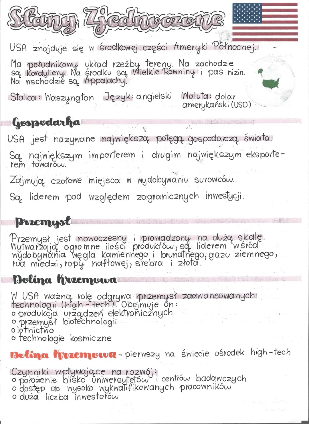 Stany Zjednoczone - potęga gospodarcza świata
