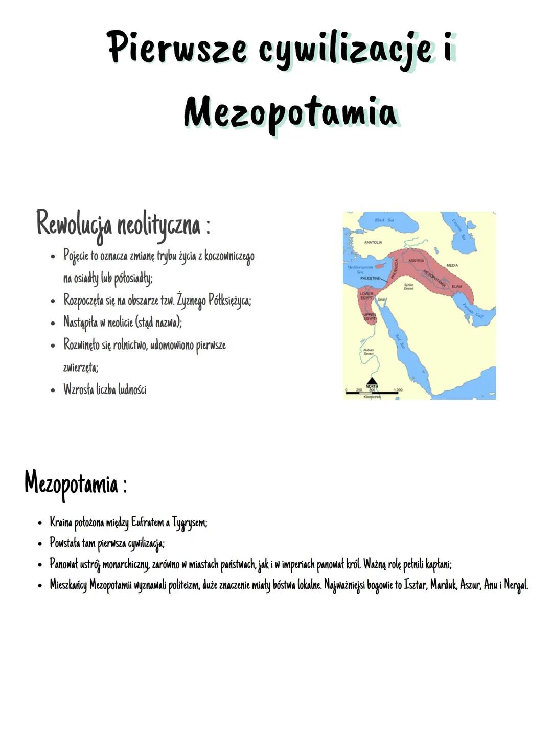 Pierwsze cywilizacje i Mezopotamia