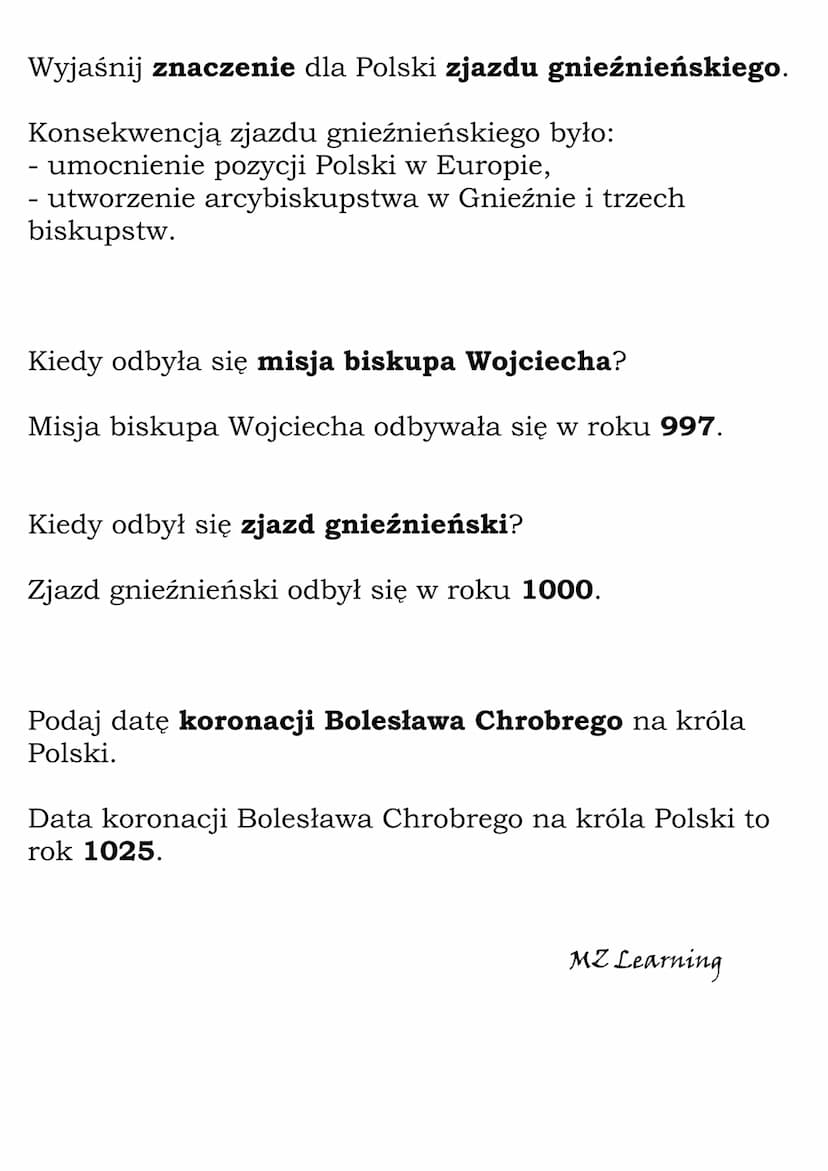 Bolesław Chrobry
(Dział Polska Piastów)
Fiszki
Wyjaśnij znaczenie pojęcia misja chrystianizacyjna.
Misja chrystianizacyjna to wyprawa, które
