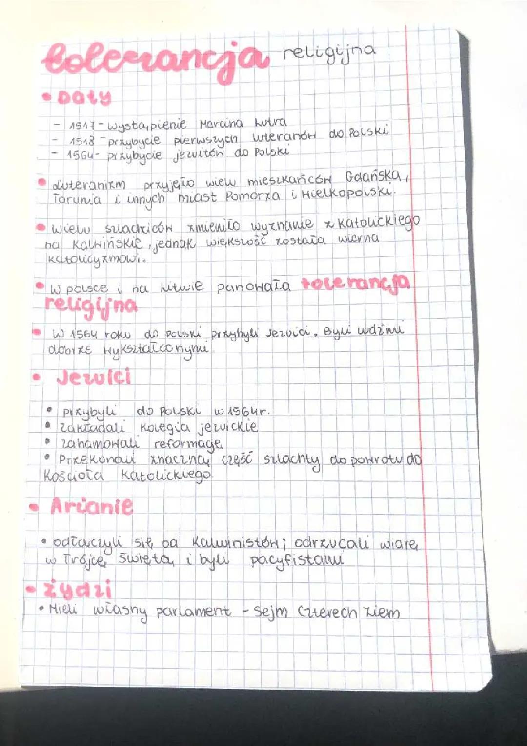 Historia Tolerancji Religijnej w Polsce