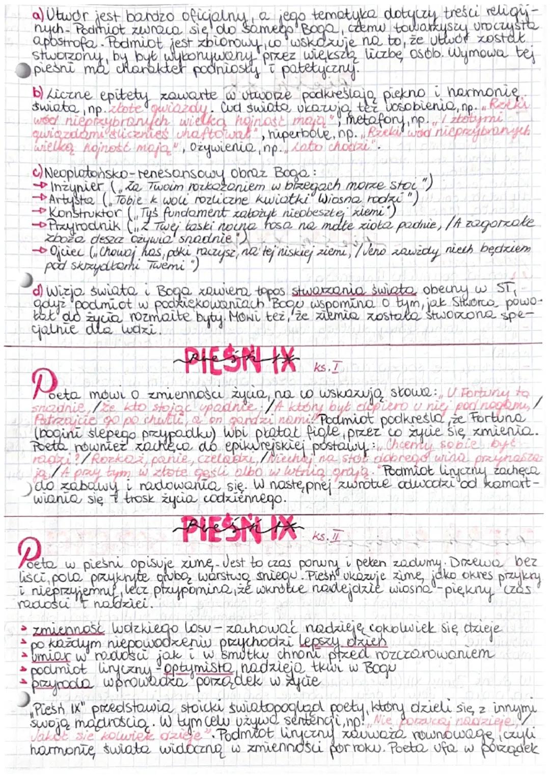 # PIESNI autor: Jon Kochanowski
## PIESNI epoka: Renesans
### gatunek: pieśń

Geneza

Pieśni Jana Kochanowskiego zdradzają jego fascynacje, 