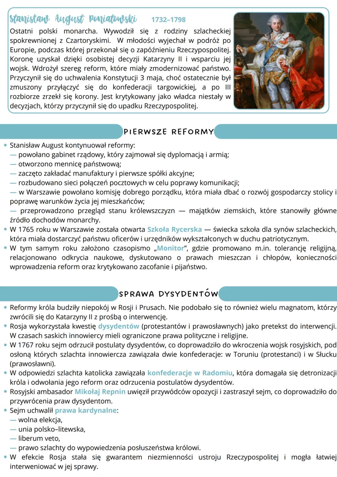 --- OCR Start ---
• Niechęć szlachty do Rosji budziły:
KONFEDERACJA BARSKA
narzucone równouprawnienie dysydentów,
uległość króla wobec carsk