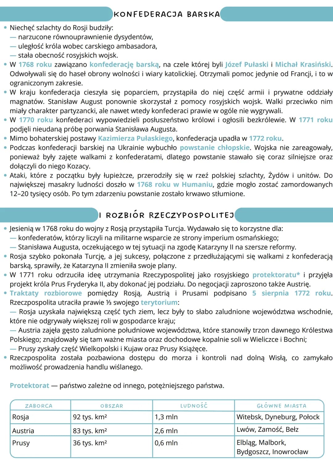 --- OCR Start ---
• Niechęć szlachty do Rosji budziły:
KONFEDERACJA BARSKA
narzucone równouprawnienie dysydentów,
uległość króla wobec carsk