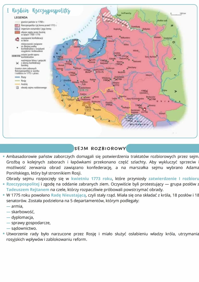 --- OCR Start ---
• Niechęć szlachty do Rosji budziły:
KONFEDERACJA BARSKA
narzucone równouprawnienie dysydentów,
uległość króla wobec carsk