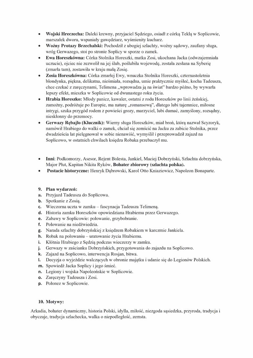 1.
Geneza:
<Pan Tadeusz>
Adam Mickiewicz
Utwór ten powstał po upadku powstania listopadowego (1830-1831 r.) ,,ku pokrzepieniu serc". Jest
wy