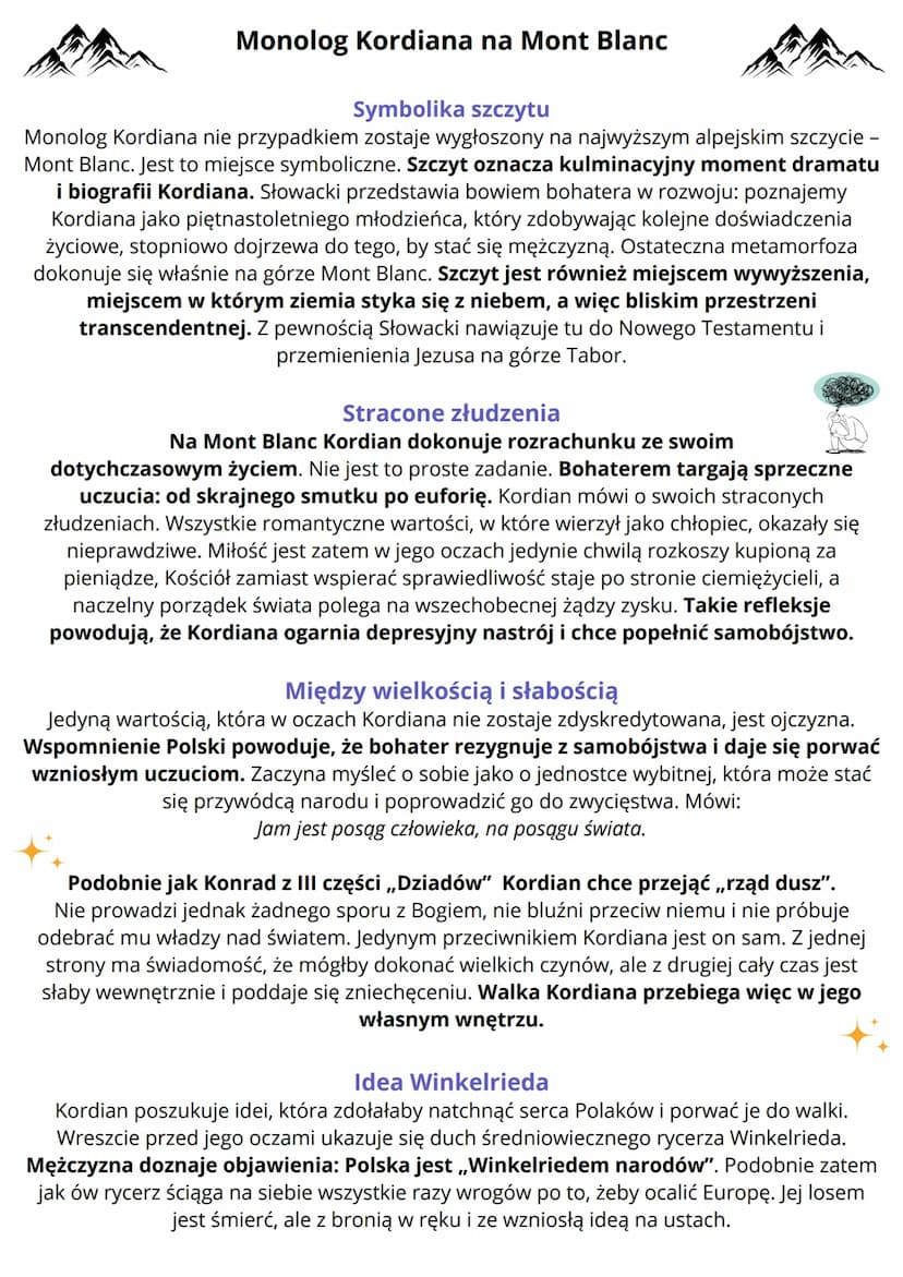 KORDIAN JULIUSZ SŁOWACKI
Geneza
Od 1831 r. Juliusz Słowacki przebywał na emigracji. Opuścił ojczyznę ze względu na
ważną misję dyplomatyczną
