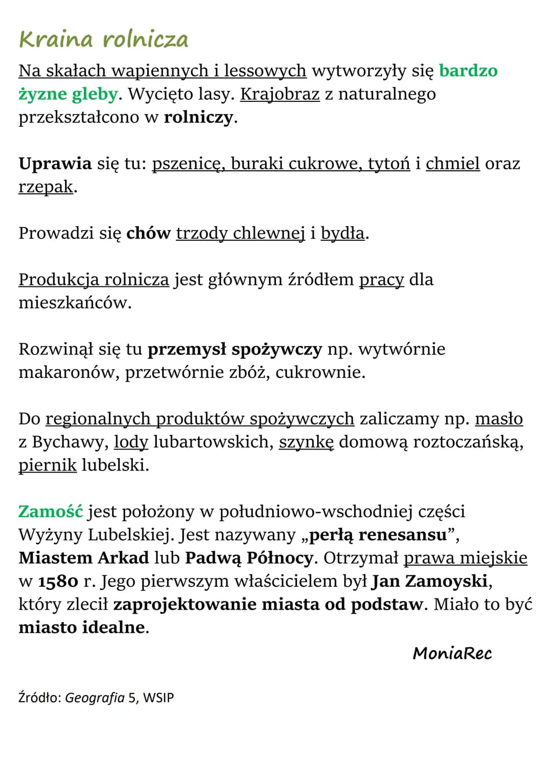 Wyżyna Lubelska
zagłębie rolnicze
-
Środowisko przyrodnicze
Wyżyna Lubelska leży w południowo-wschodniej Polsce.
Jest zbudowana ze skał osad