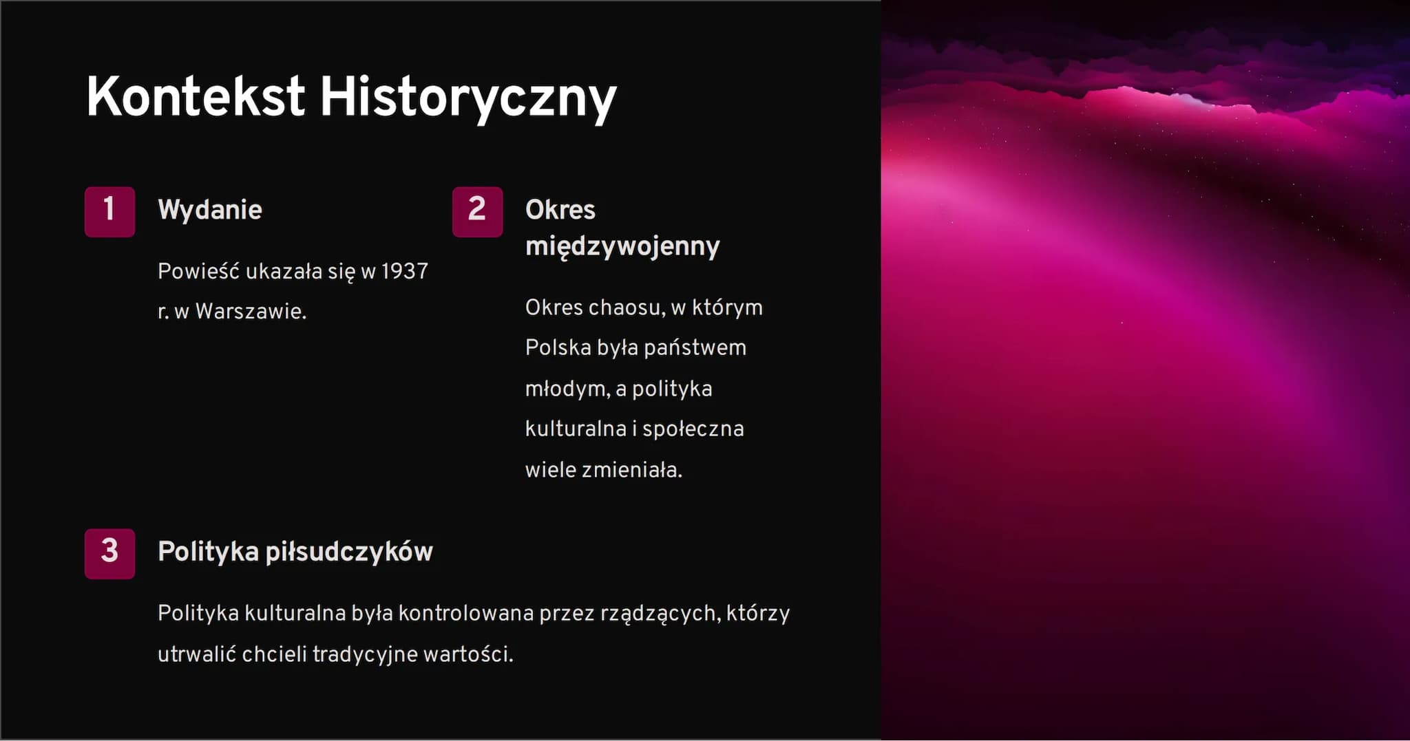 "Ferdydurke"
Powieść Witolda Gombrowicza, opisująca historię młodego człowieka,
którego życie zostaje zakłócone przez nagłe nawiedzenie prze