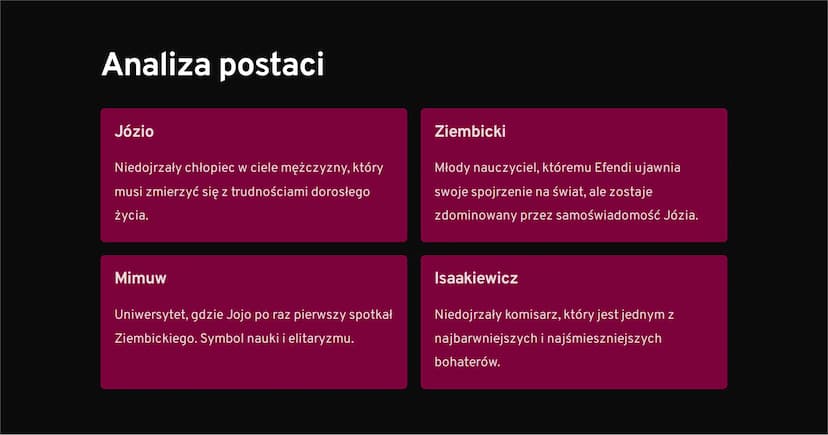 "Ferdydurke"
Powieść Witolda Gombrowicza, opisująca historię młodego człowieka,
którego życie zostaje zakłócone przez nagłe nawiedzenie prze