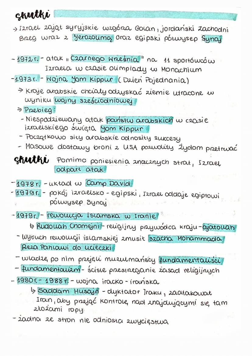 
<h2 id="krtkanotatka">Krótka notatka</h2>
<p>W 1947 r. doszło do podziału Palestyny na część arabską i żydowską, a w 1948 r. powstało państ