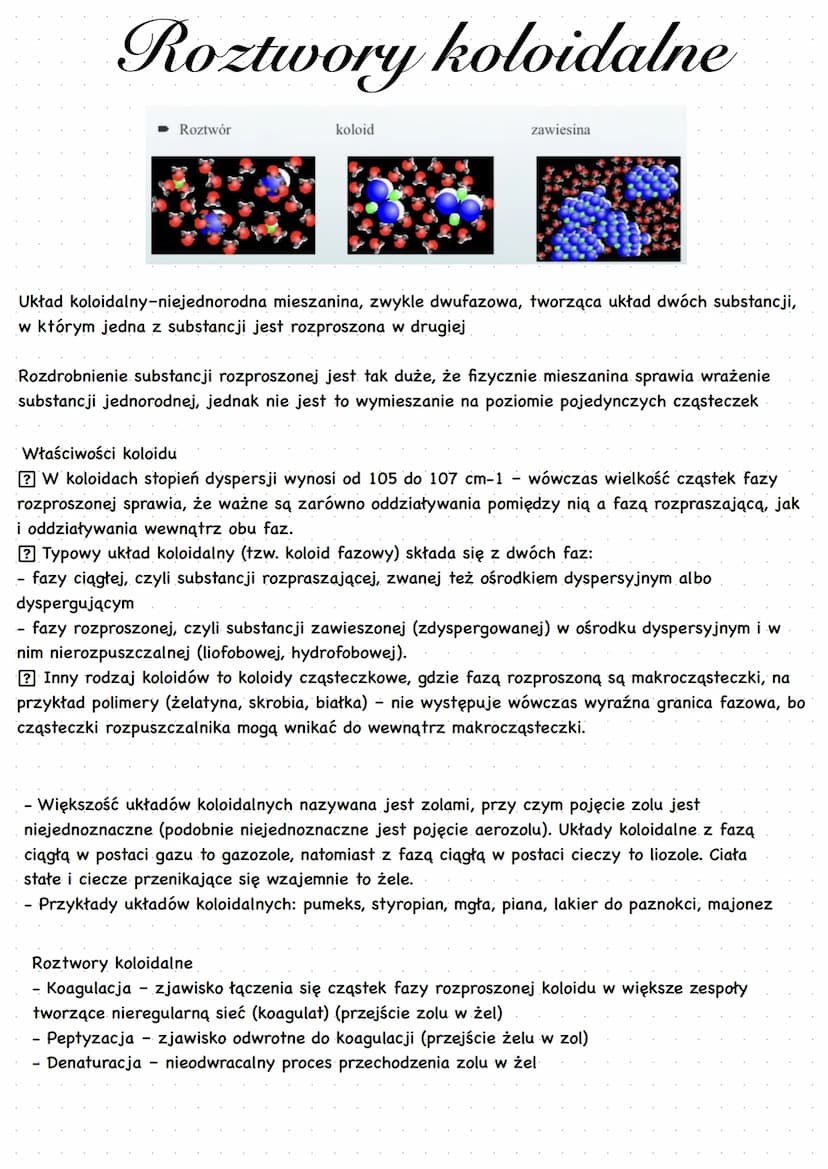 Rozpuszczanie - drobiny jednej substancji rozpraszają się w drugiej.
Jeśli jedna substancja całkowicie rozpuści się w drugiej, powstaje mies