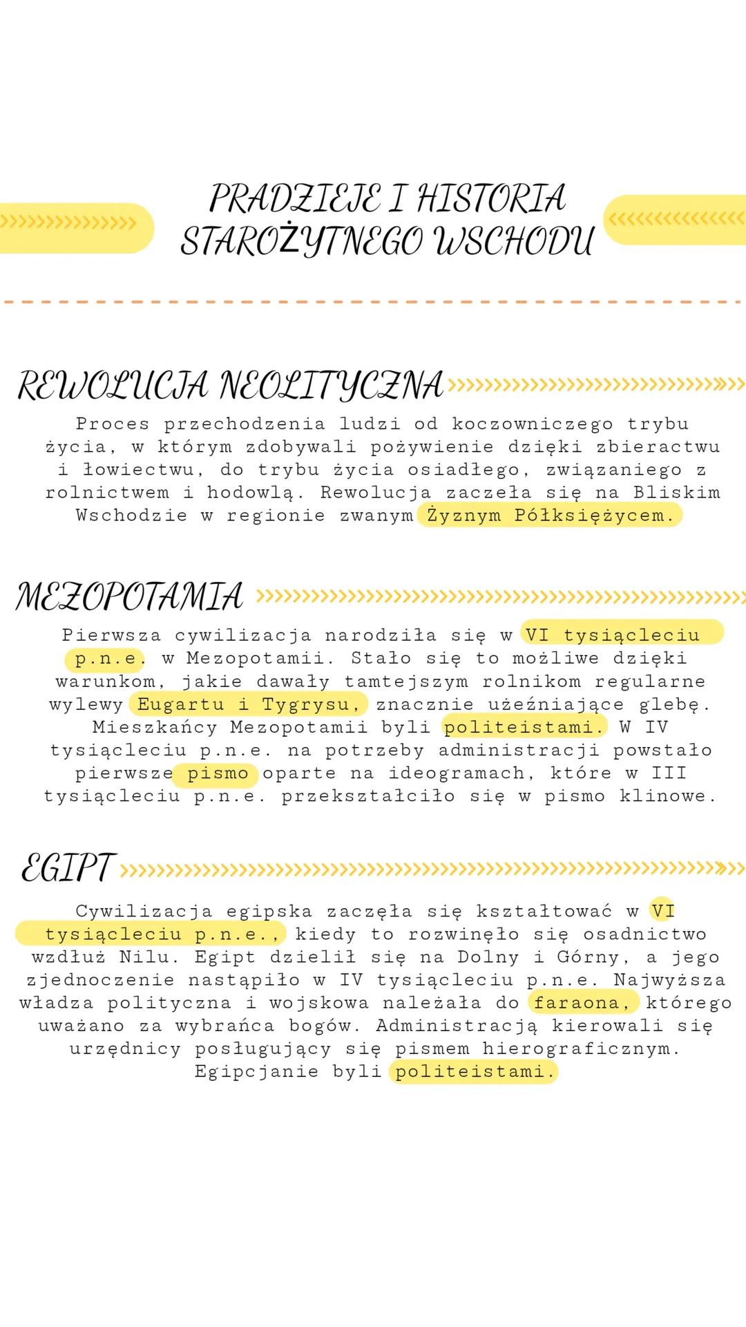 Pradzieje starożytnego wschodu.