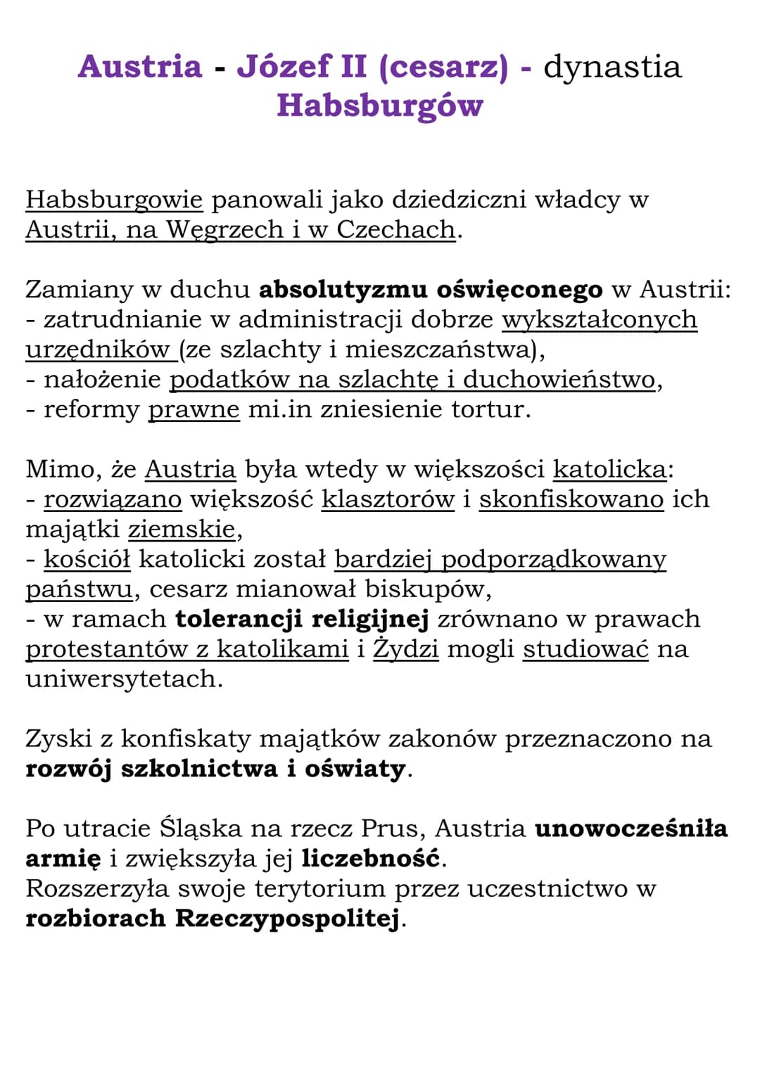 Prusy, Austria, Rosja -
absolutyzm oświecony
Prusy - Fryderyk II Wielki (król) -
dynastia Hohenzollernów
Prusy miały silną armię. Oficerami 