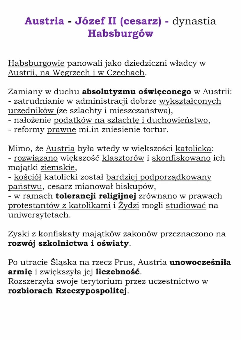 Prusy, Austria, Rosja -
absolutyzm oświecony
Prusy - Fryderyk II Wielki (król) -
dynastia Hohenzollernów
Prusy miały silną armię. Oficerami 