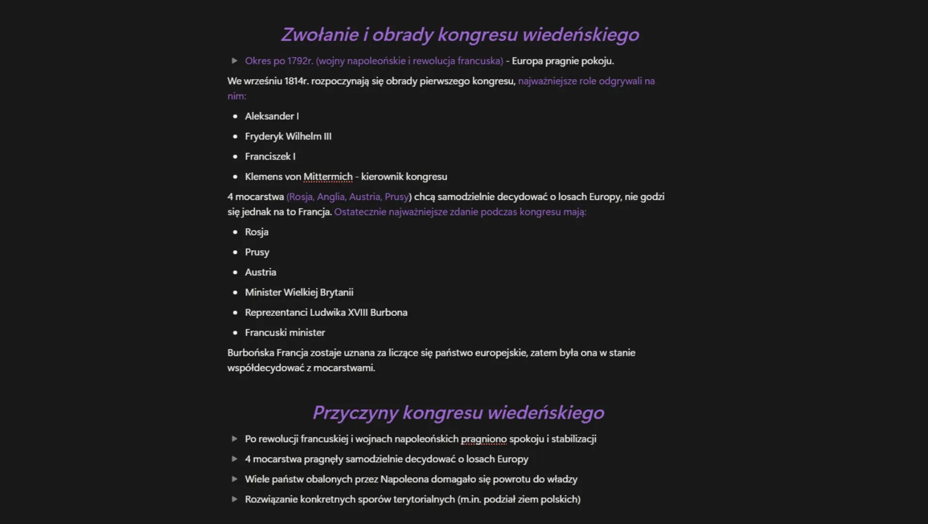 # Kongres wiedeński i system 
Świętego Przymierza

Definicje

IX 1814 - VI 1815

* IX 1814 - początek obrad kongresu wiedeńskiego
* III-VI 1