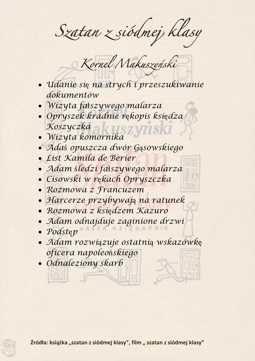●
Lekcja historii
Wywoływanie do odpowiedzi
• Adaś zdradza swoje metody na
egzaminowanie profesora
Zwycięska próba
●
Szatan z siódmej klasy

