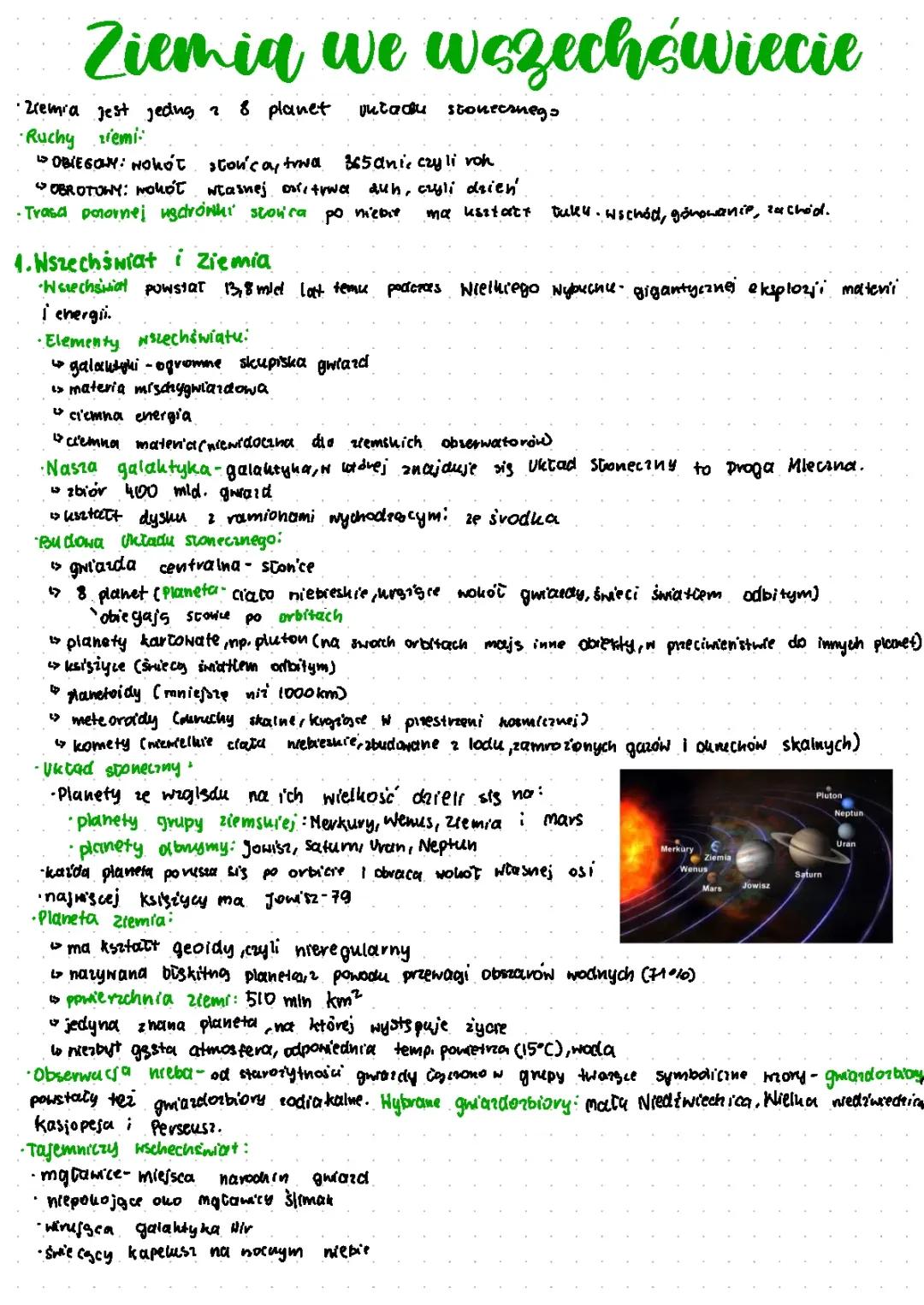 Ziemia i jej miejsce we Wszechświecie - Ruch obrotowy i obiegowy