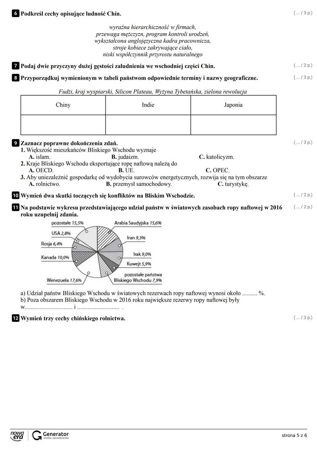 Grupa A Klasa
Imię
1 Na podstawie mapy konturowej zamieszczonej poniżej wykonaj polecenia 1-2.
3
B. Półwysep Indochiński.
C. Jangcy.
1.
4.
1