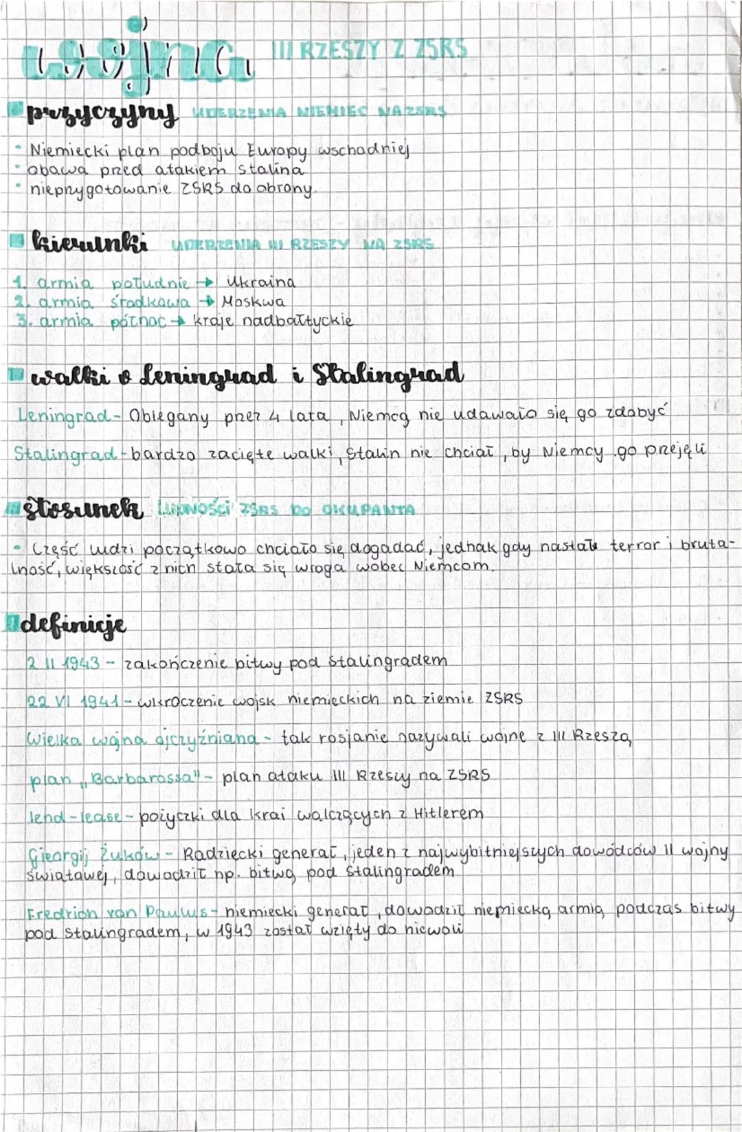 Laglig | RZESZY Z Z5KS
przyczyny ERZENIA NIENIEC NAZERS
- Niemiecki plan podboju Europy wschodniej
abawa przed atakiem stalina
nieprzygotowa