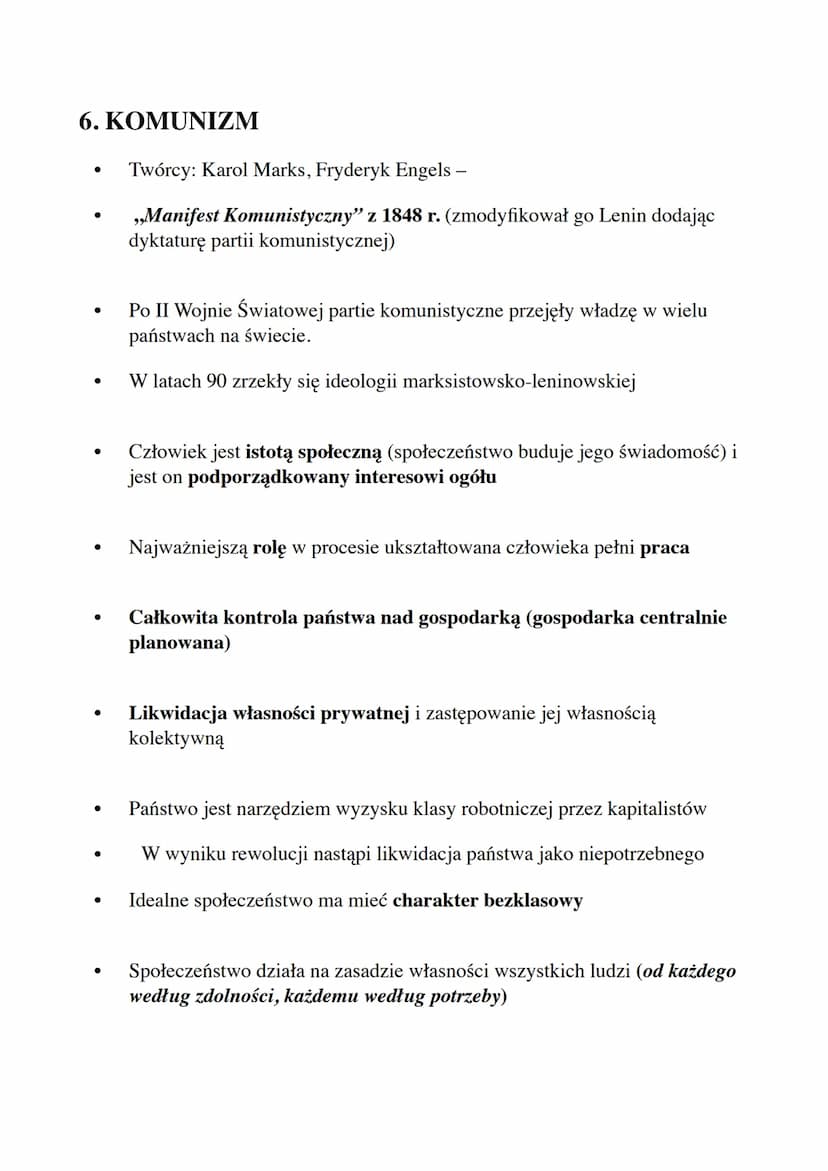 MYŚL POLITYCZNA
Myśl polityczna - zbiór refleksji odnośnie państwa, życia społecznego,
etc.
5) Nazizm
6) Faszyzm
7) Komunizm
ideologia
(ogół