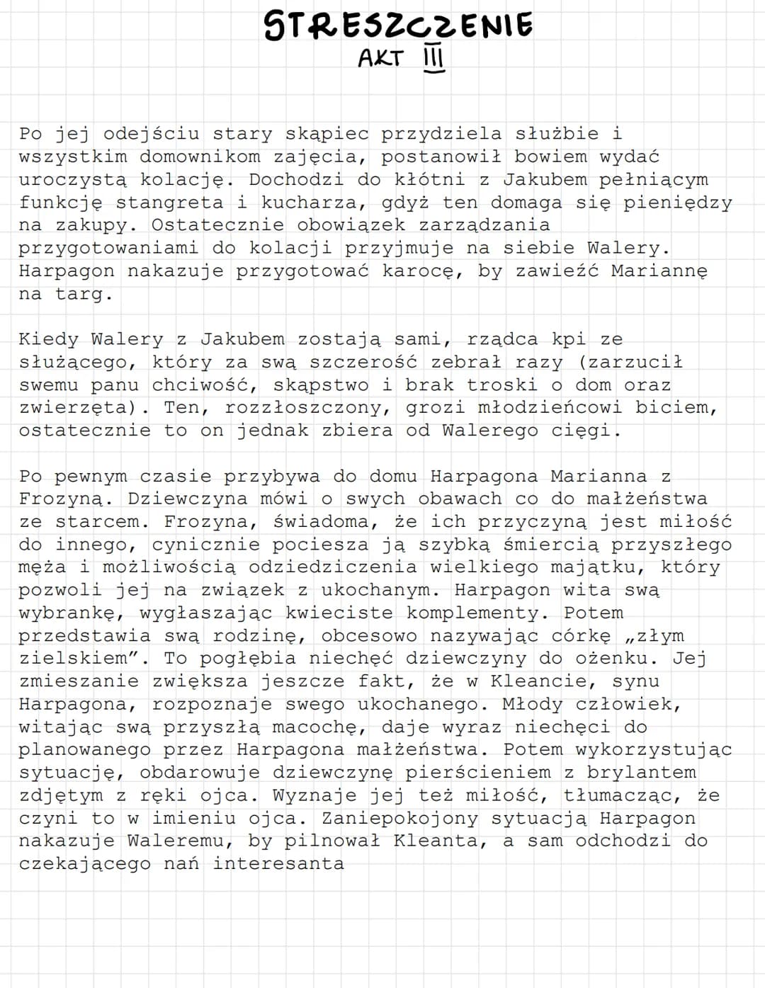 SKAPIEC
HARPAGON
około 60 letni mężczyzna, ojciec Elizy i Kleanta. Jest
zamożny. Jedyną jego namiętnością są pieniądze. Im tylko
poświęca uw
