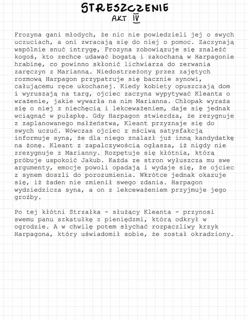 SKAPIEC
HARPAGON
około 60 letni mężczyzna, ojciec Elizy i Kleanta. Jest
zamożny. Jedyną jego namiętnością są pieniądze. Im tylko
poświęca uw