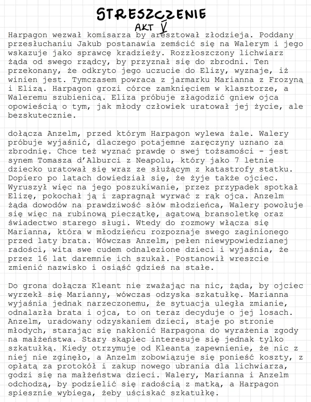SKAPIEC
HARPAGON
około 60 letni mężczyzna, ojciec Elizy i Kleanta. Jest
zamożny. Jedyną jego namiętnością są pieniądze. Im tylko
poświęca uw