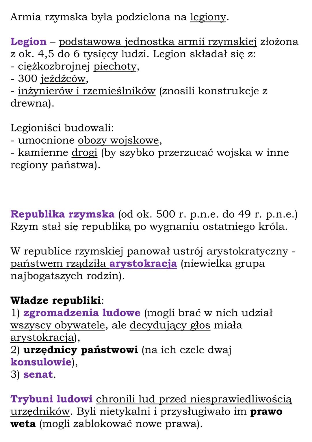 Od republiki do
cesarstwa
KL 5, GWO
Miasto Rzym powstało z osady istniejącej od X w. p.n.e.
Rzymianie uważali, że ich miasto zostało założon
